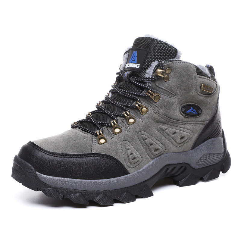 Outdoor high-top hiking shoes waterproof hiking shoes outdoor shoes with single Cotton
