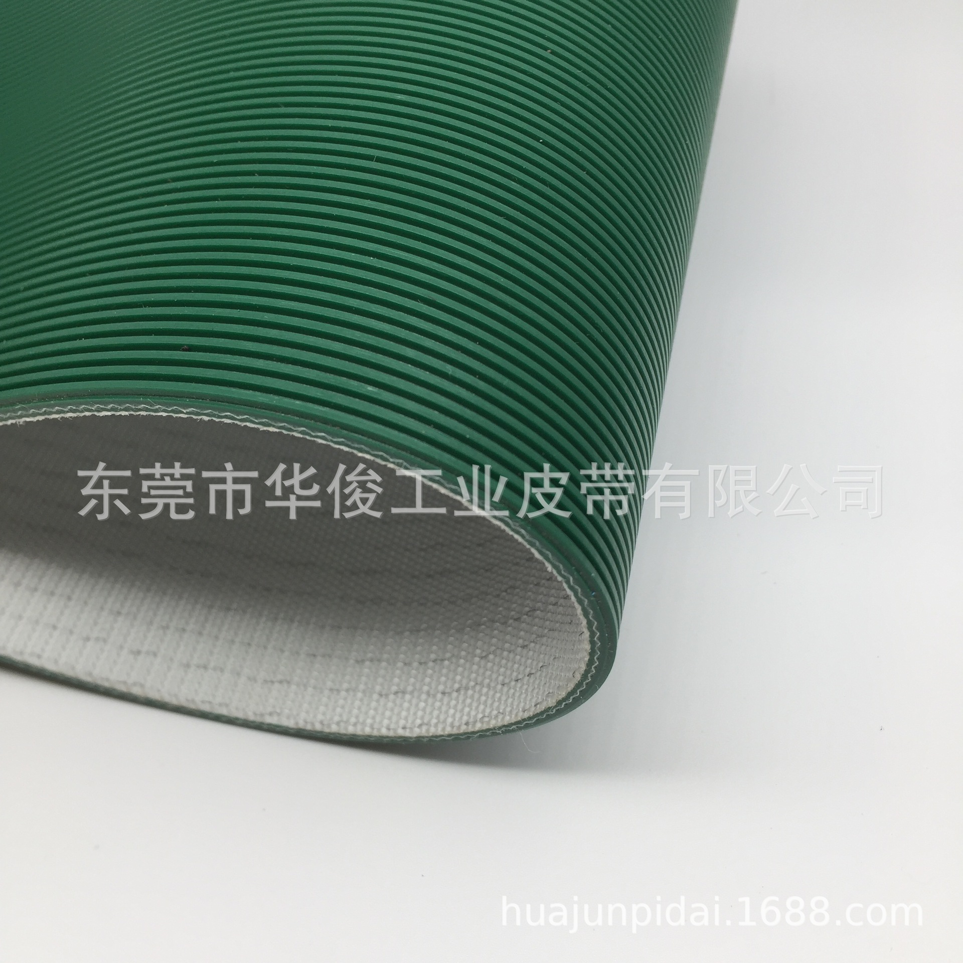 绿色直条纹输送带  木工喷漆设备输送带 PVC直条纹输送带
