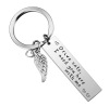 Safe driving wings pendant Drive Safe I need you here car keychain stainless steel