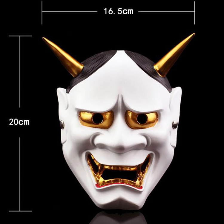Halloween Prajna máscara bar casa embrujada adornos decoración película y televisión apoyos máscara horror fantasma cabeza máscara facial nuevo