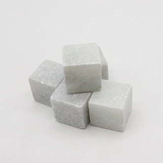 源头厂家青色皂石冰酒石滑石冰块石彩盒套装红酒威士忌石头冰镇石
