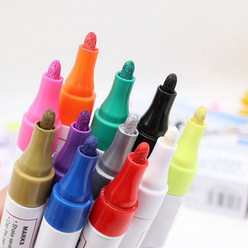 Car engine screw marker pen mark touch-up paint pen sheet metal pen tire pen letter white green graffiti