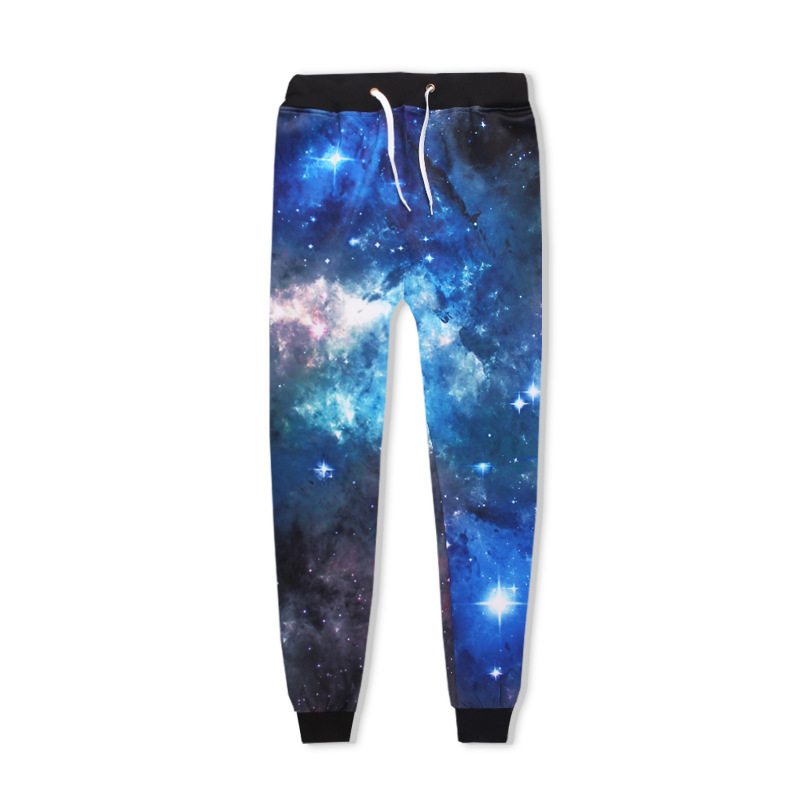 Starry Sky Universe Interstellar European and American Men's Sports Casual Pants Sweatpants Jogging Pants Cross-Border Supply 3D Printing Trend
