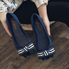 Universal summer footwear for leisure, loafers with bow