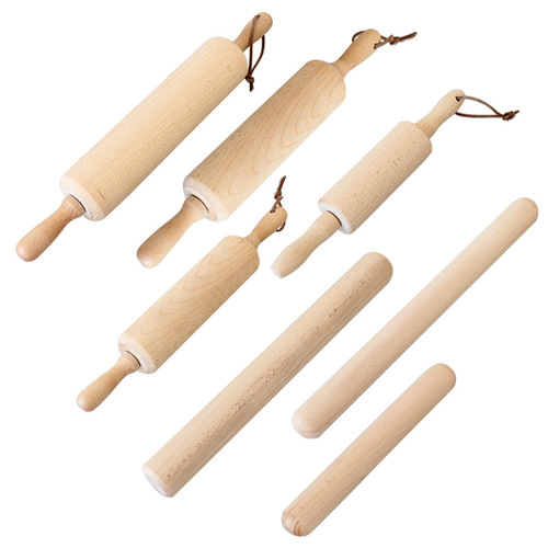 Beech rolling pin wooden rolling pin rolling dough baking tool dumpling skin roller rolling pin roller pressing pin