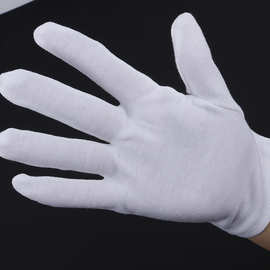 泰安工厂加工加厚棉毛汗布涤棉文玩礼仪劳保棉手套批发