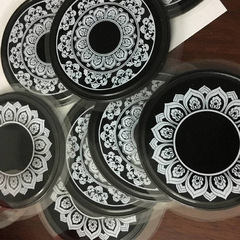 PU blue and white porcelain car anti-slip mat, car ornaments, nano-stick perfume mat, high temperature resistance, traceless sticker, printable logo