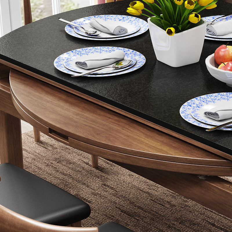 Mesa de comedor de mármol mesa de comedor redonda retráctil moderno minimalista pequeño apartamento nórdico madera maciza Firestone mesa de comedor y silla