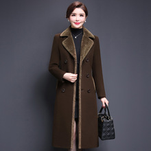 2025秋冬新款妈妈呢子大衣加厚中长款洋气减龄中年女风衣毛呢外套