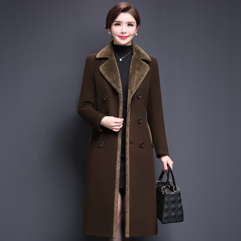 2025秋冬新款妈妈呢子大衣加厚中长款洋气减龄中年女风衣毛呢外套