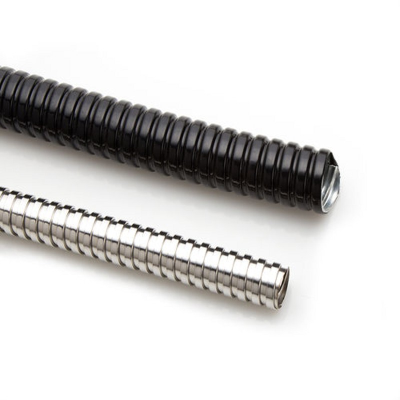 厂家直销黑色包塑金属软管 防水防油 阻燃抗老化平包塑不锈钢软管