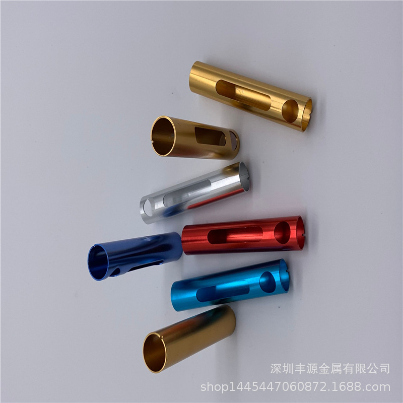 供应6061氧化铝管 攻牙 开槽 抛光喷砂铝管上色 定尺寸无毛刺切割