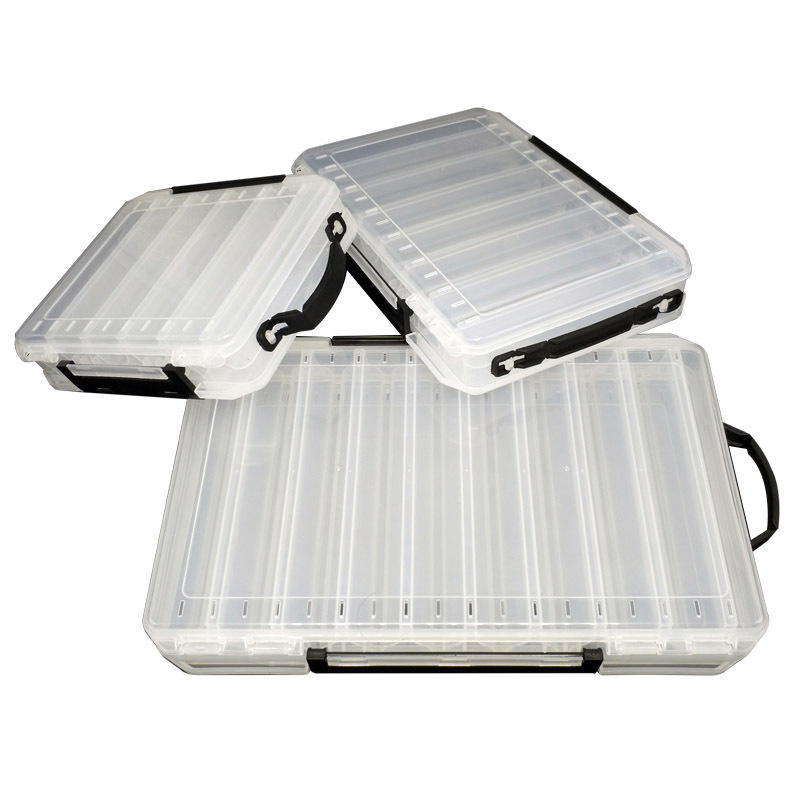 Cross -border double -sided road bait box hand ticked fish bait box large wood shrimp fake bait box double -layer wood shrimp bait box fishing gear 5