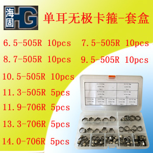 单耳无级卡箍套盒/1-EAR STEPLESS CLAMP KIT/跨境电商热销