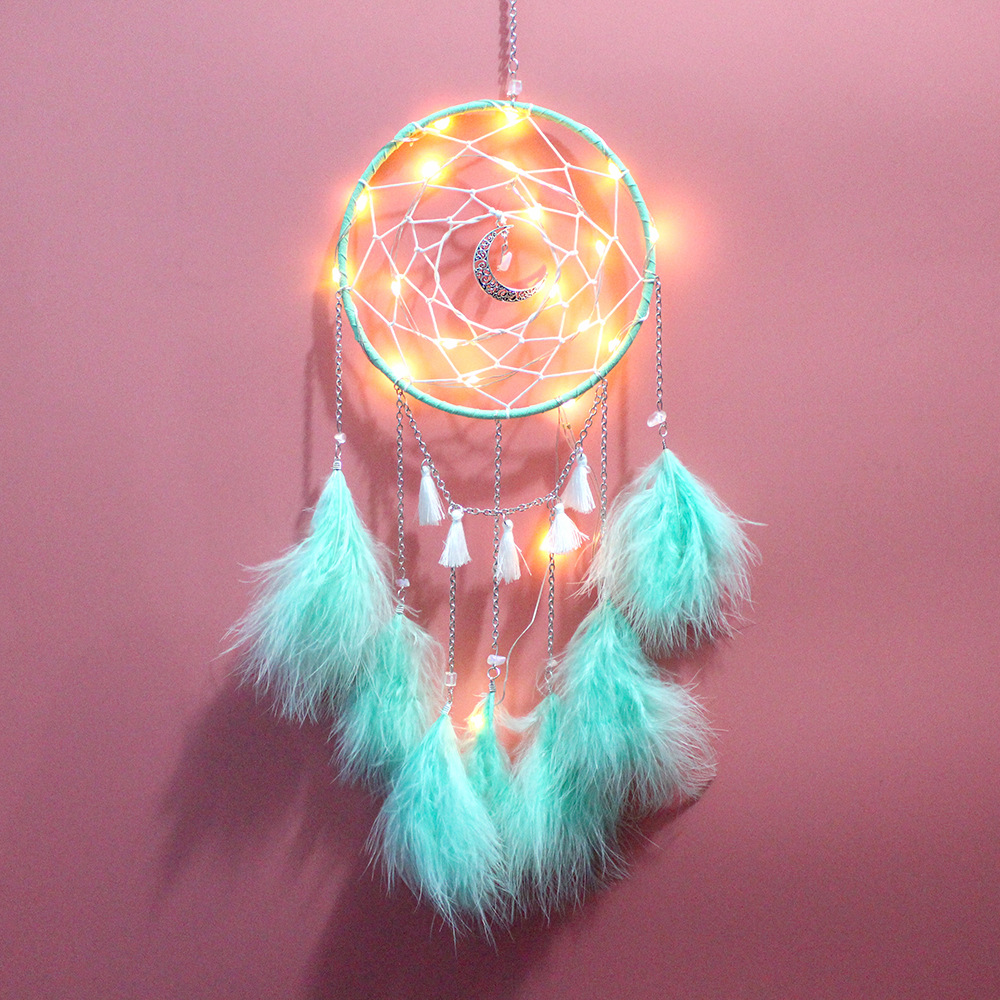 조명이있는 녹색 달 체인 조항