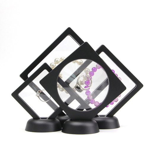 PE Film Suspension Packaging Jewelry Rack, Bangle and Brooch Transparent Display Stand, Plastic Storage Small Accessory Box