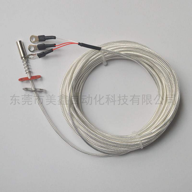 双弹簧片热电阻PT100镀银屏蔽线测温
