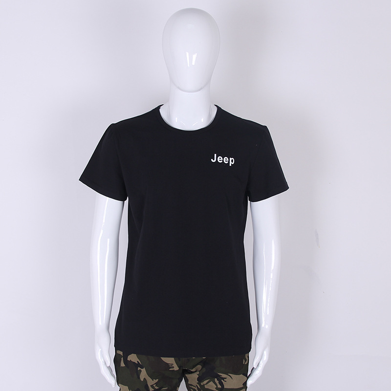 Fashionable Casual Black Summer Cotton Round-Neck T-Shirt Short-Sleeved Class Uniform Youth Shirt Group Activities Can Be Customized with Logo