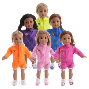 Спортивный костюм 6 цветов для куклы American Girl 18 дюймов
