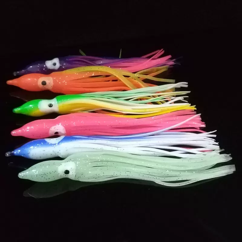 夜光章鱼乌贼软饵炎月铁板假饵胡须佬仿真路亚饵