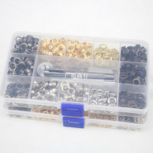 400# inner diameter 6mm gas eyes 400 pieces + chicken eye gas eye installation tools, chicken eye shoe eye fasteners for cross-border trade