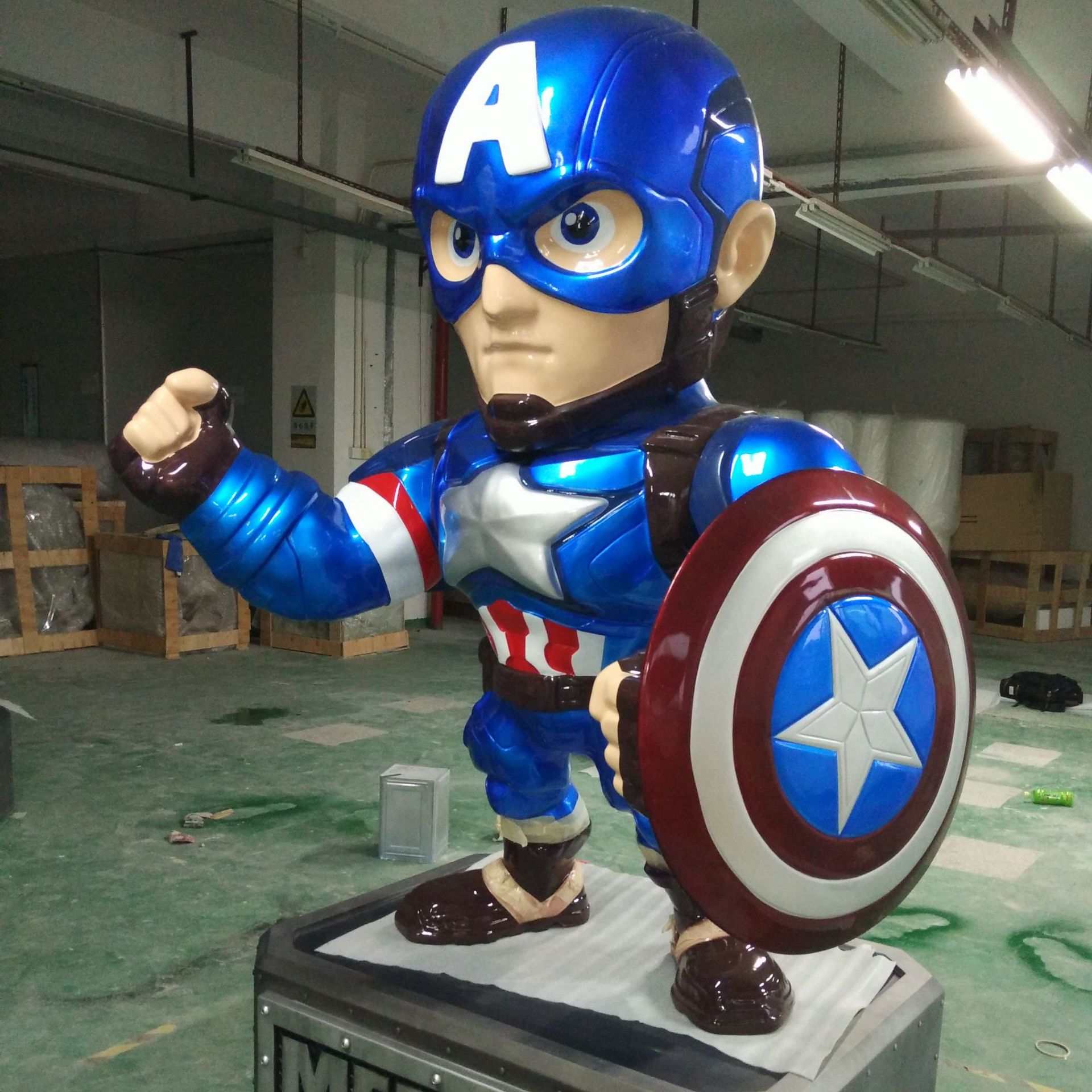 玻璃钢卡通雕塑 商场美陈品牌动漫影视潮玩卡通人物大摆件室内外