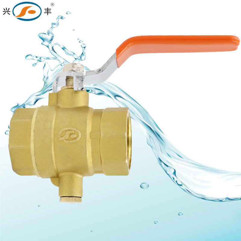 兴丰加大黄铜工程用测温球阀 6分1寸热量表球阀
