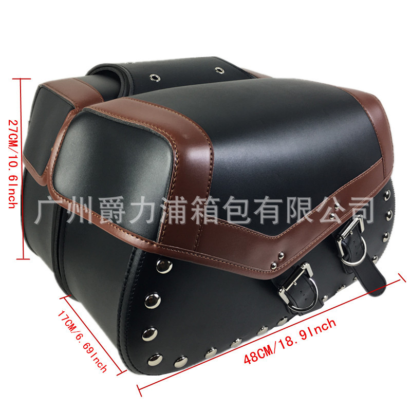 Universal bolso de la motocicleta caja lateral bolsa de Caballero Kit de la motocicleta de cuero caja colgante bolsa lateral
