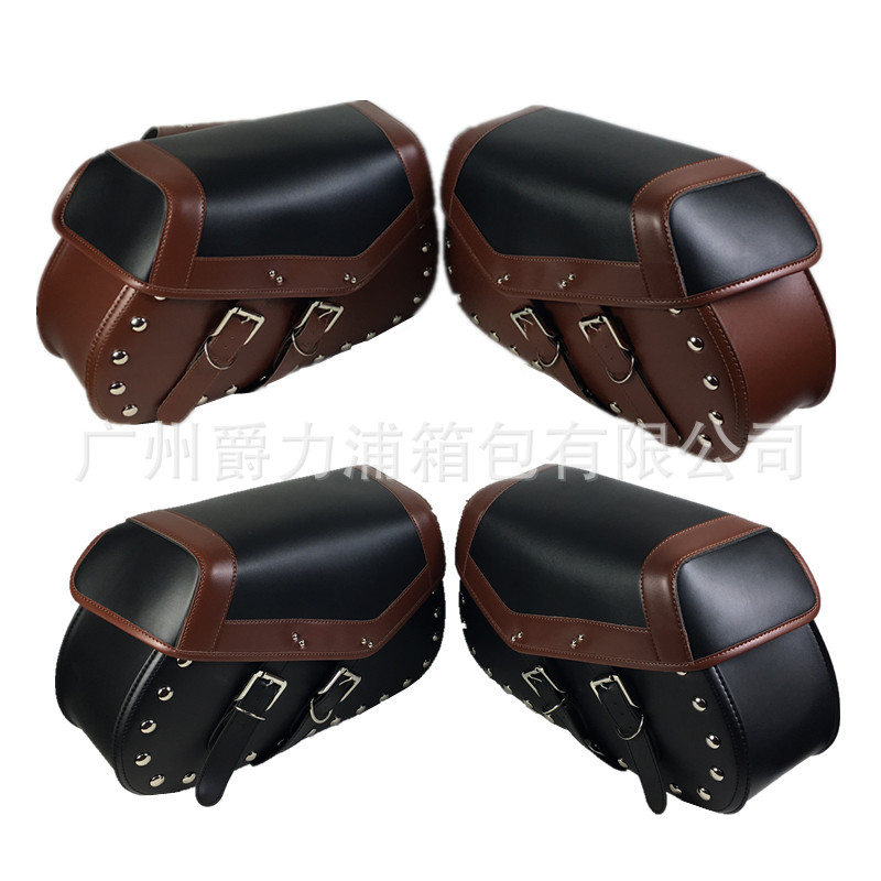 Universal bolso de la motocicleta caja lateral bolsa de Caballero Kit de la motocicleta de cuero caja colgante bolsa lateral