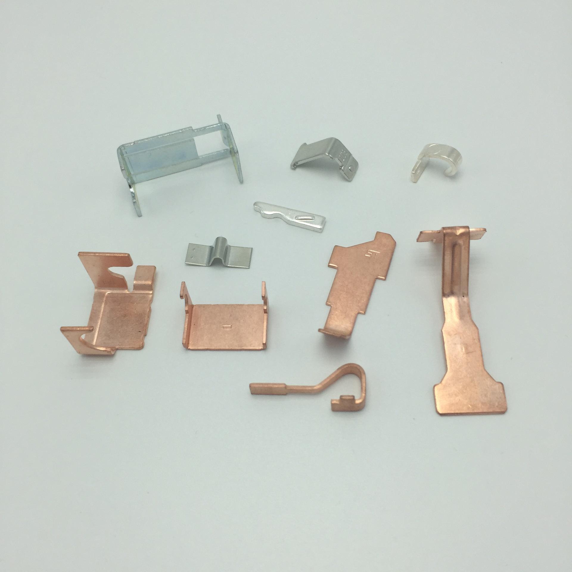 供应插座配件 工业欧式插件排插连接片 铜合金板插件冲压开关触点