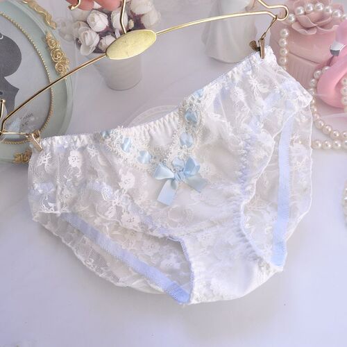 Long-term supply of Japanese style small fresh transparent flash full lace princess embroidered triangle girl cute women's underwear