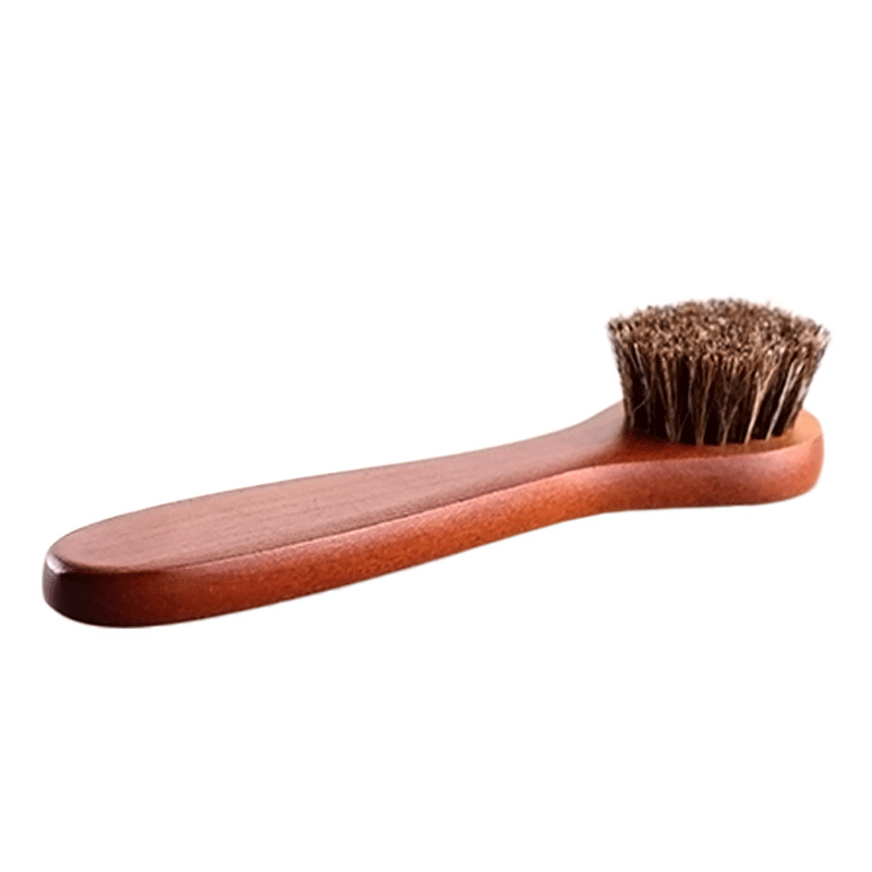 Precio de fábrica de madera maciza cepillo de cerdas de caballo mango cepillo de aceite limpieza del hogar polvo cepillo de zapatos cuidado de pulido cepillo de pelo de caballo