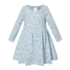 Long-sleeved circle-light blue dandelion