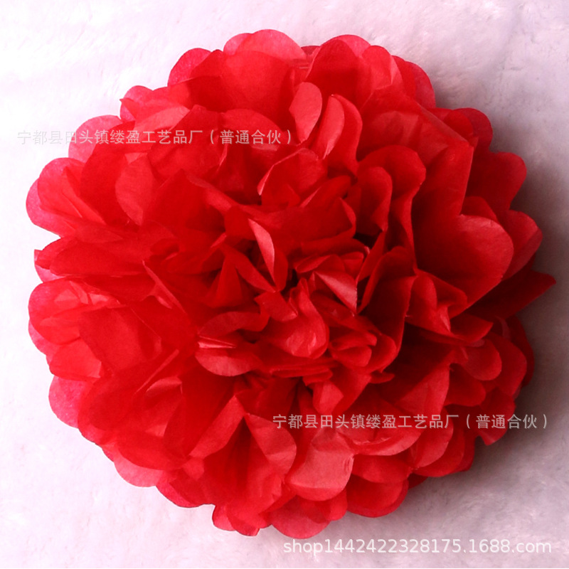 Bola de papel europea y americana sala de bodas tire flor boda peonía papel flor bola fiesta de cumpleaños decoración de la ventana suministros al por mayor