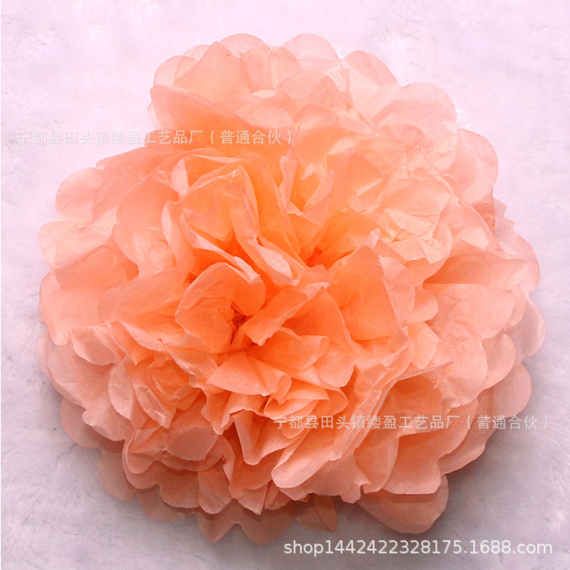 Bola de papel europea y americana sala de bodas tire flor boda peonía papel flor bola fiesta de cumpleaños decoración de la ventana suministros al por mayor