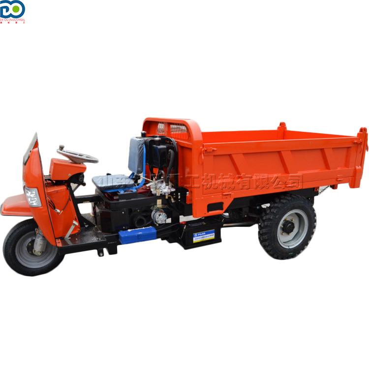 小型全新柴油工程三轮车 2吨液压自卸工程运输车 农用三轮摩托车