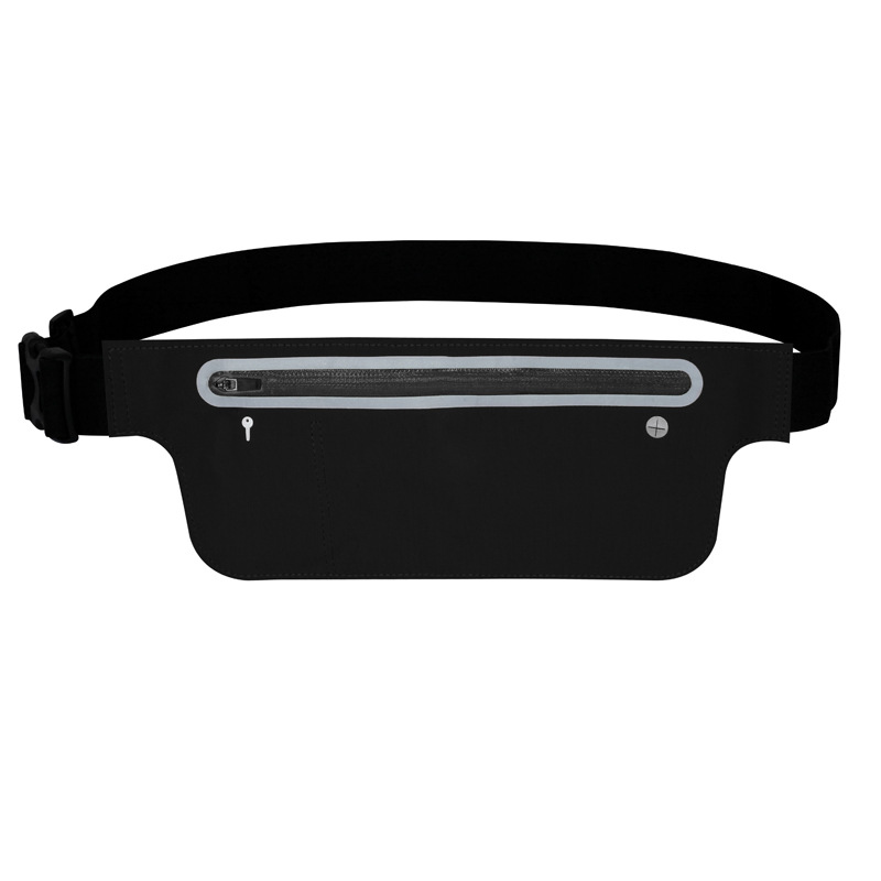 Fitness deportes al aire libre de ajuste ajustado ultra-Delgado bolso de la cintura de nylon lycra impermeable bloqueo automático reflectante cremallera corriendo pequeña bolsa de la cintura