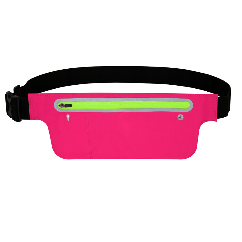 Fitness deportes al aire libre de ajuste ajustado ultra-Delgado bolso de la cintura de nylon lycra impermeable bloqueo automático reflectante cremallera corriendo pequeña bolsa de la cintura