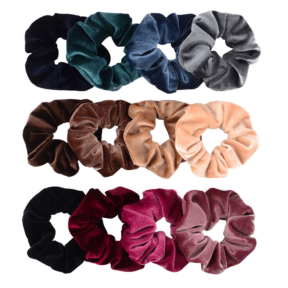 Qi Yue Amazon бархатное кольцо для волос Velvet Scrunchies БУКВА большое кишечное кольцо для волос производитель поставки