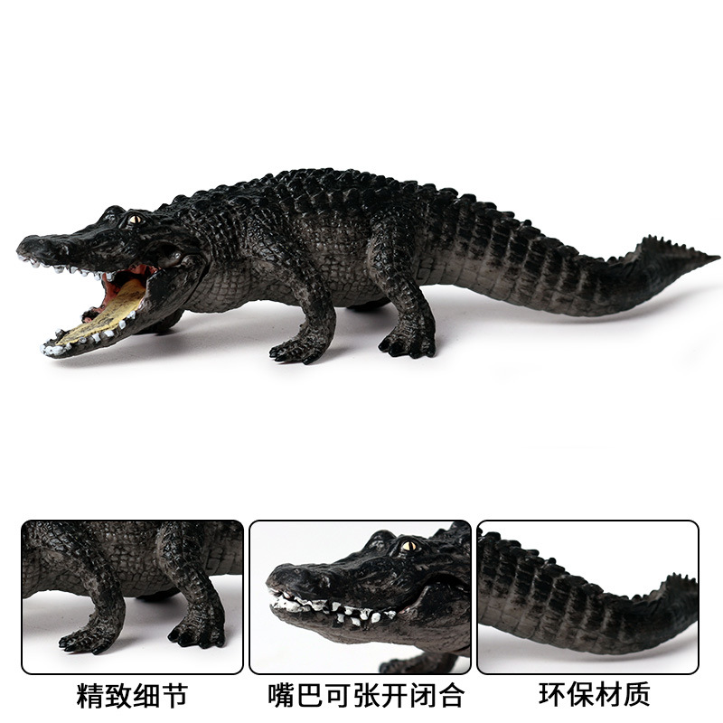 Children's Cognitive Solid Simulation Wild Amphibian Crocodile Model Wild Boar Alligator Nile Alligator Alligator Toy