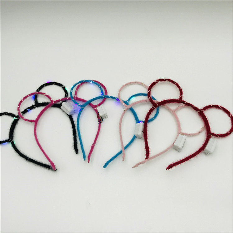 Metal light -emitting cat ear Metal rabbit ears Mickey ears LED head…