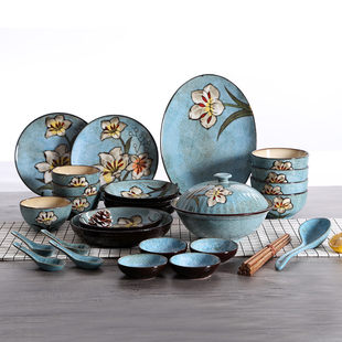 Korean ceramic tableware, hand painting