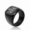 Commemorative ring stainless steel, simple and elegant design
