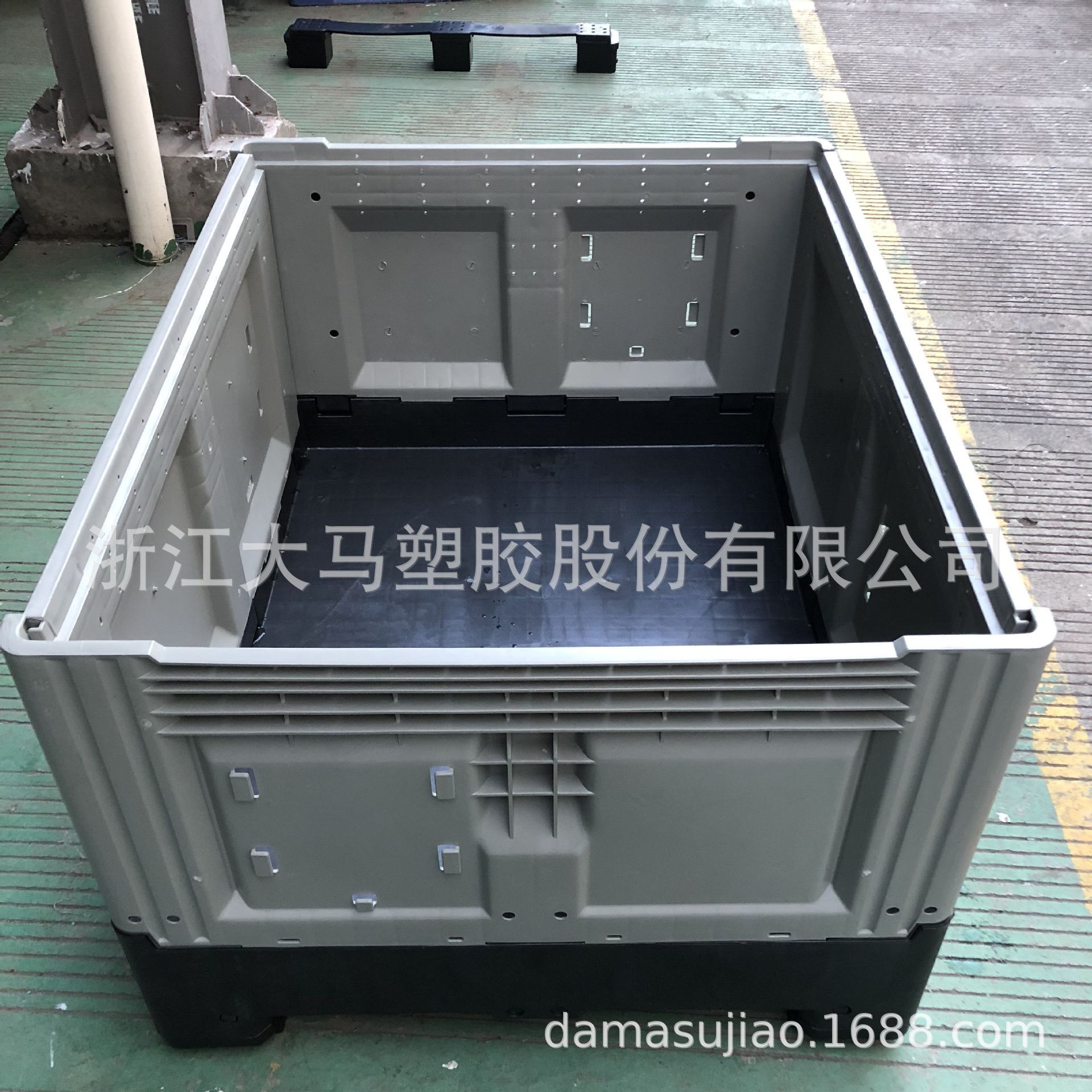 现货 卡板箱可折叠外径1200*1000*760水果箱带盖加厚带盖物流箱