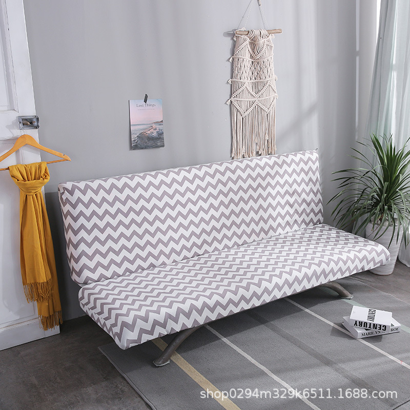 Simple Folding Sofa Bed Cover Universal All-inclusive Universal Elastic Four-season Armrest-free Sofa Cover Anti-dust