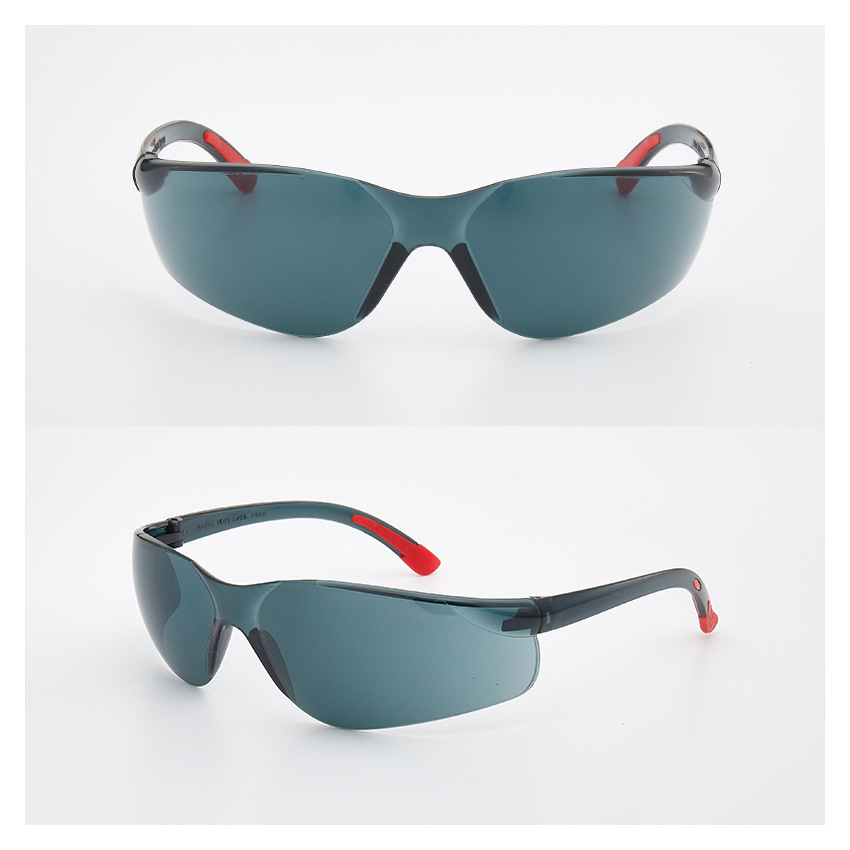 防护眼镜防冲击防尘防沙 墨镜护目镜 红色脚套劳保眼镜防雾