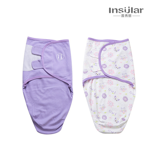 Yinxiuli 2-pack cocoon-style anti-jump baby cotton quilt swaddling towel newborn swaddling sleeping bag