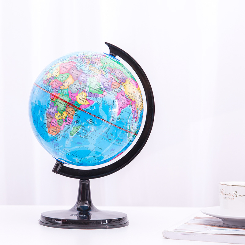 Deli 3033 globe large junior high school student teaching version standard 20cm globe 3d ornaments