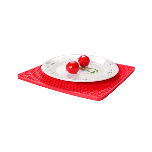 Square Honeycomb Silicone Placemat Household Mat Insulated Pot Mat Table Tray Clay Pot Mat
