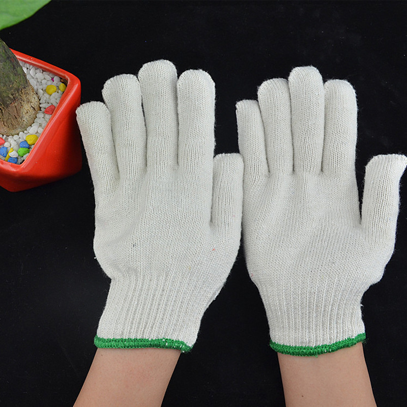 自产灯罩棉45g克棉纱手套 加厚白纱细纱耐磨劳保纱线手套